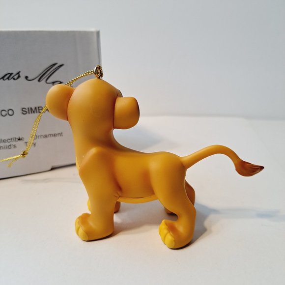 Disney Grolier Lion King Simba w/ gift Ornament with Box - Picture 3 of 6